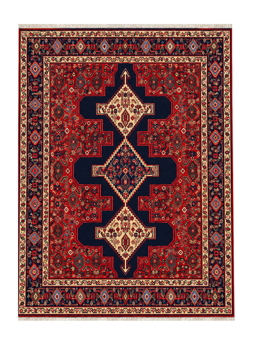 Amazing Hand Knotted Vintage Wiss Bakhtiyaar Wool Area Rug 5.0 x 3.10 Ft