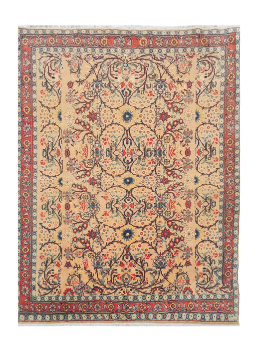 Amazing Hand Knotted Vintage Double knot Wool Area Rug 6.2 x 4.11 Ft