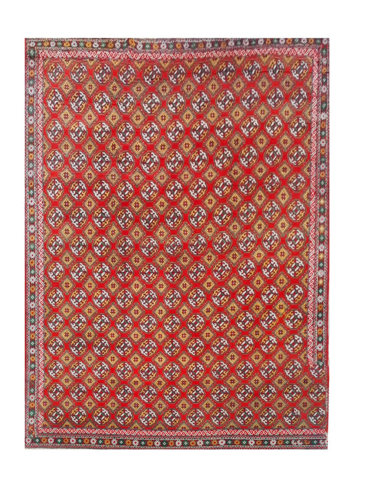 Amazing Hand Knotted Vintage Morocco Wool Area Rug 11.8 x 9.7 Ft