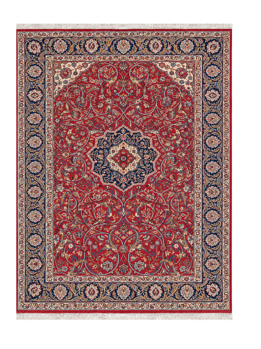 Amazing Hand Knotted Vintage Isfhaan Wool Area Rug 6 x 4 Ft