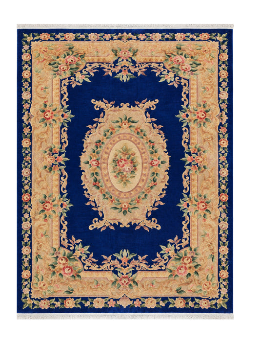 Amazing Hand Knotted Vintage Tibet Silk Area Rug 9.0 x 5.11 Ft
