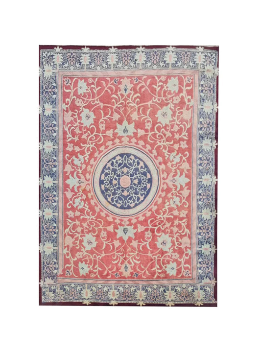Authentic Hand Knotted Vintage Gabbah Nepal Wool Area Rug 11.5 x 8.11 Ft (1548 Ger-4)