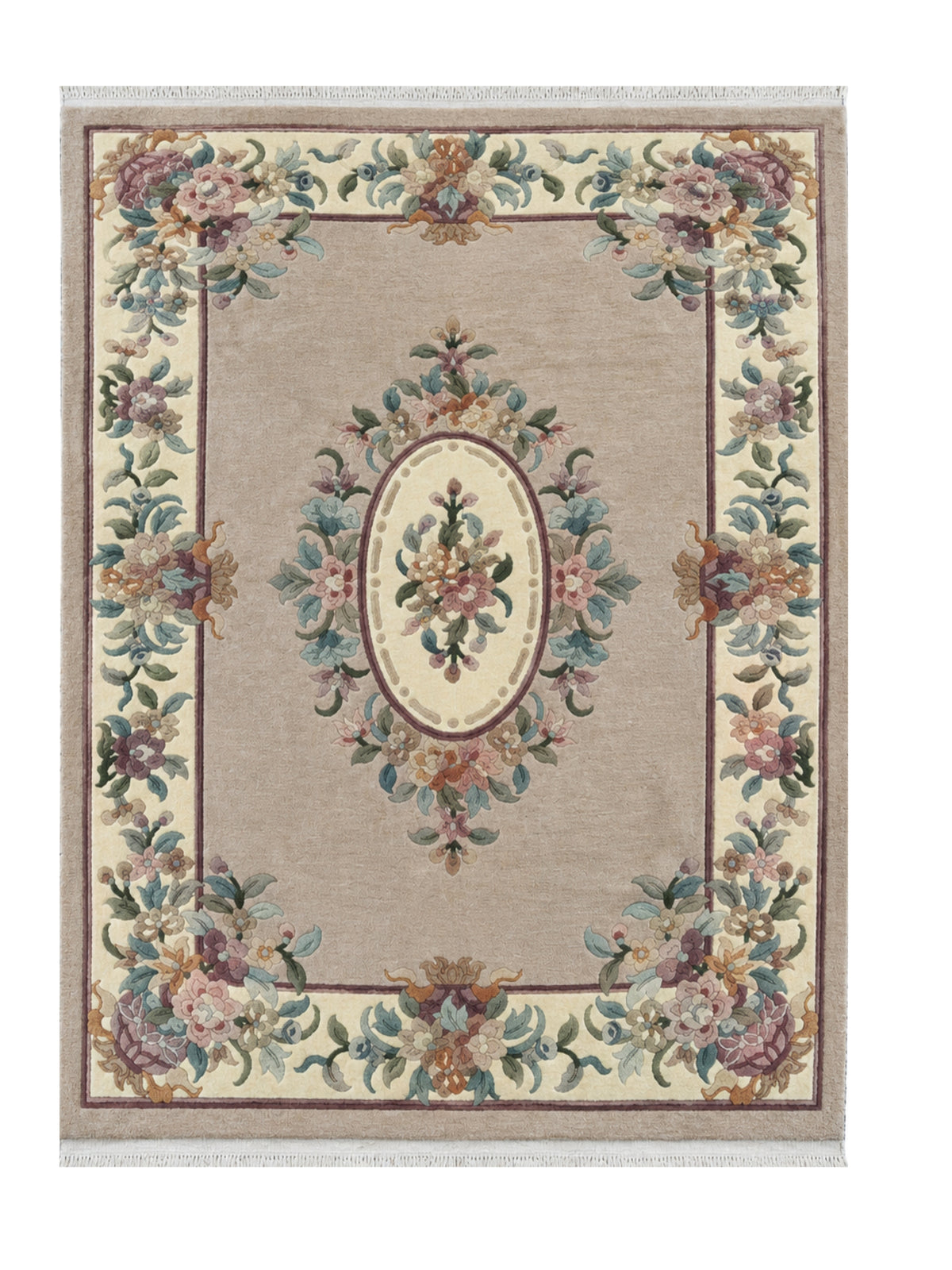 Amazing Hand Knotted Sino Tibet Silk Area Rug 6 x 4 Ft