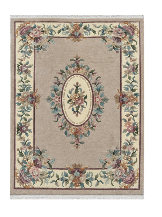 Amazing Hand Knotted Sino Tibet Silk Area Rug 6 x 4 Ft
