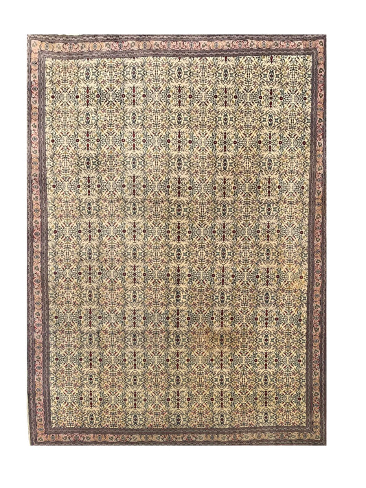 Amazing Hand Knotted Vintage Qaisery Wool Area Rug 11.2 x 8.4 Ft