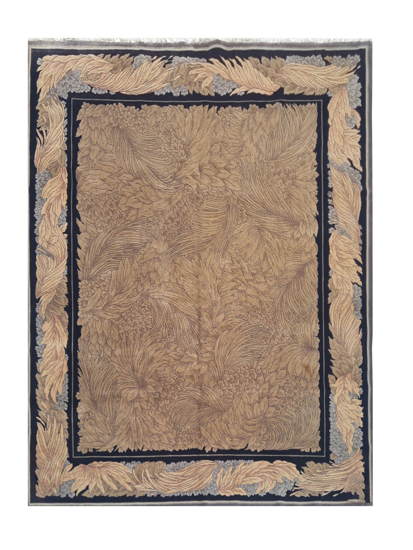 Amazing Hand Knotted Vintage Tibet Sino Pictorial Wool Area Rug 9.8 x 8.2 Ft
