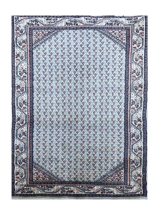 Amazing Hand Knotted Vintage Badam Gul Wool Area Rug 4.5 x 2.5 Ft