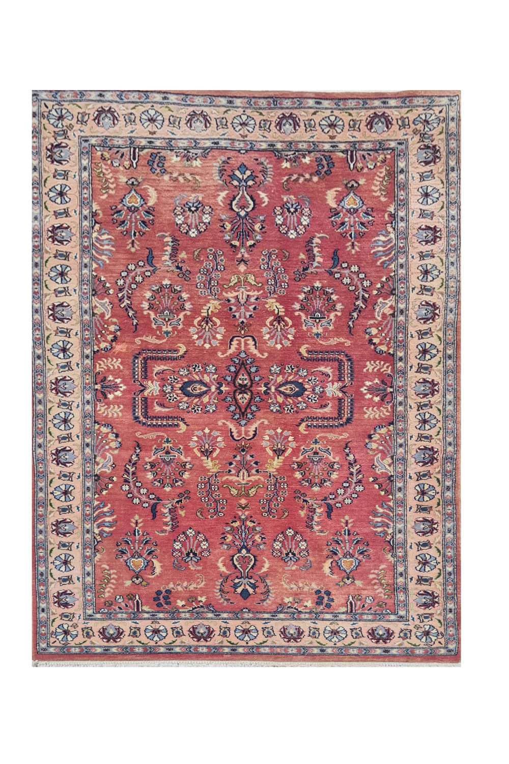 Amazing Hand Knotted Vintage Double Knot Wool Area Rug 5.2 x 3.2 Ft