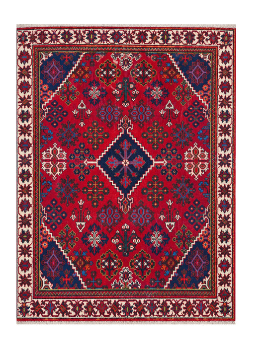 Amazing Hand Knotted Vintage Persian Joshegan Wool Area Rug 4.9 x 3.4 Ft