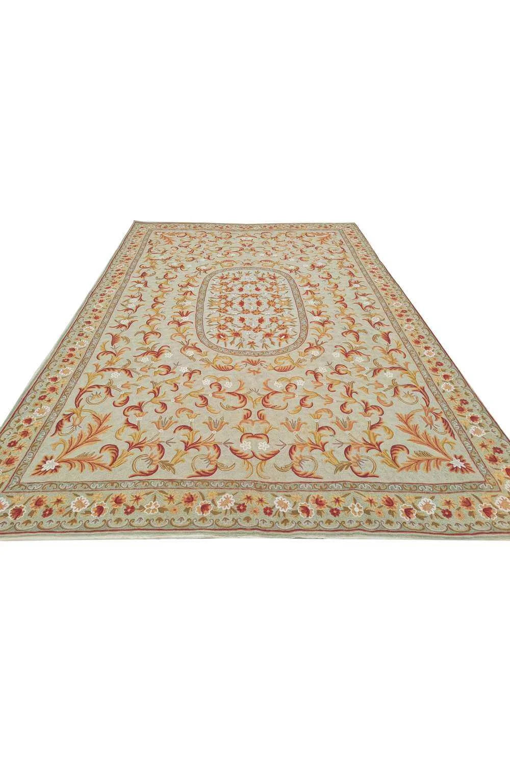 Hand Embroidered Needlework Vintage Kashmiri Textile Wall Hanging 9.0 x 5.11 Ft