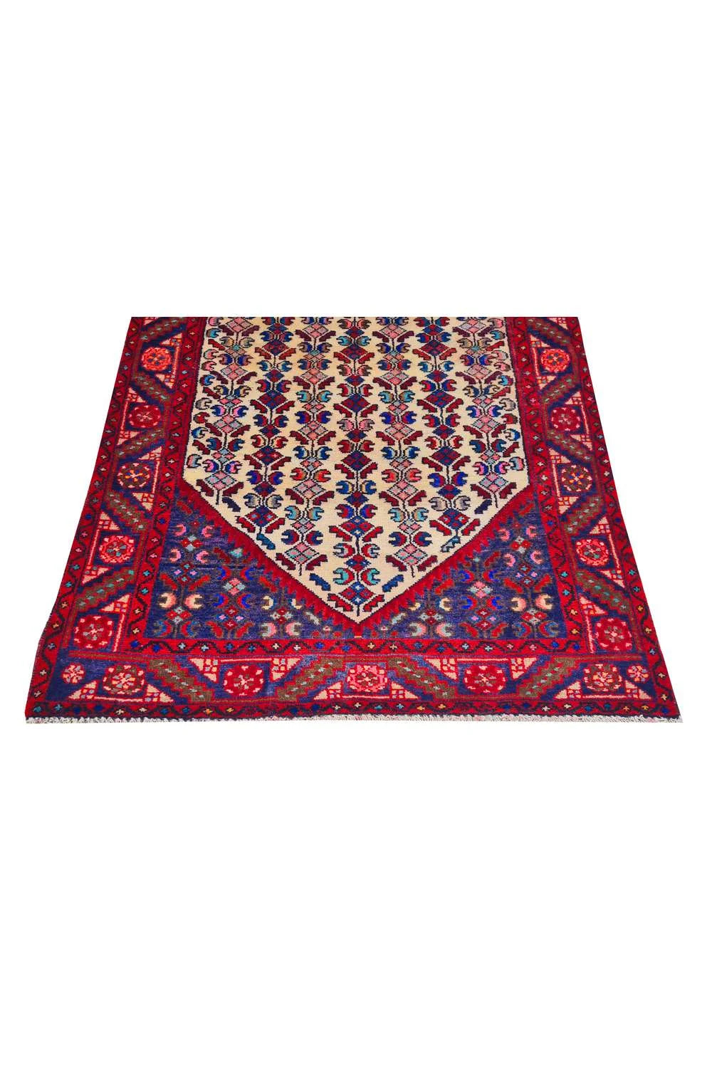 Amazing Hand Knotted Vintage Hamidoun Wool Area Rug 4.8 x 3.3 Ft