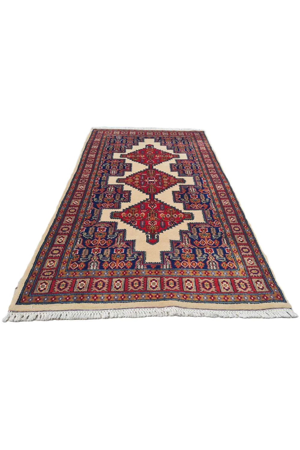 Amazing Hand Knotted Vintage Jaipuri Wool Area Rug 5.1 x 3.0 Ft