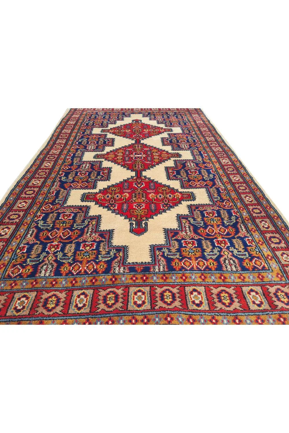Amazing Hand Knotted Vintage Jaipuri Wool Area Rug 5.1 x 3.0 Ft