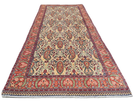 Amazing Hand Knotted Vintage Double knot Wool Area Runner Rug 6.0 x 1.7 Ft