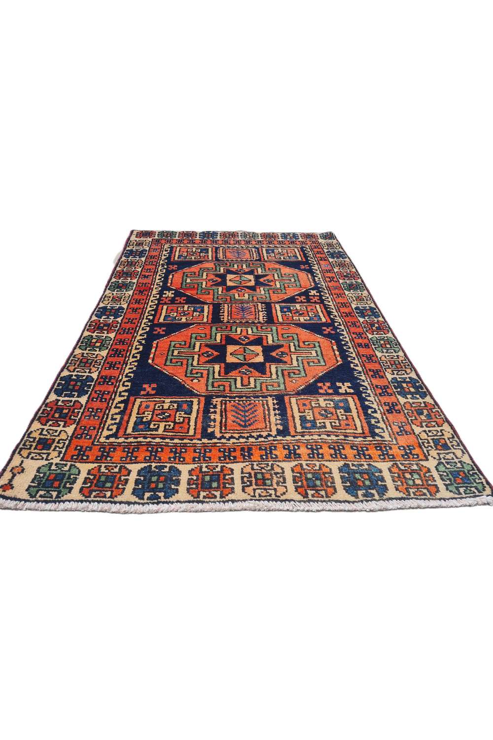 Amazing Hand Knotted Afghan kazak Wool Area Rug 4.9 x 3.1 Ft