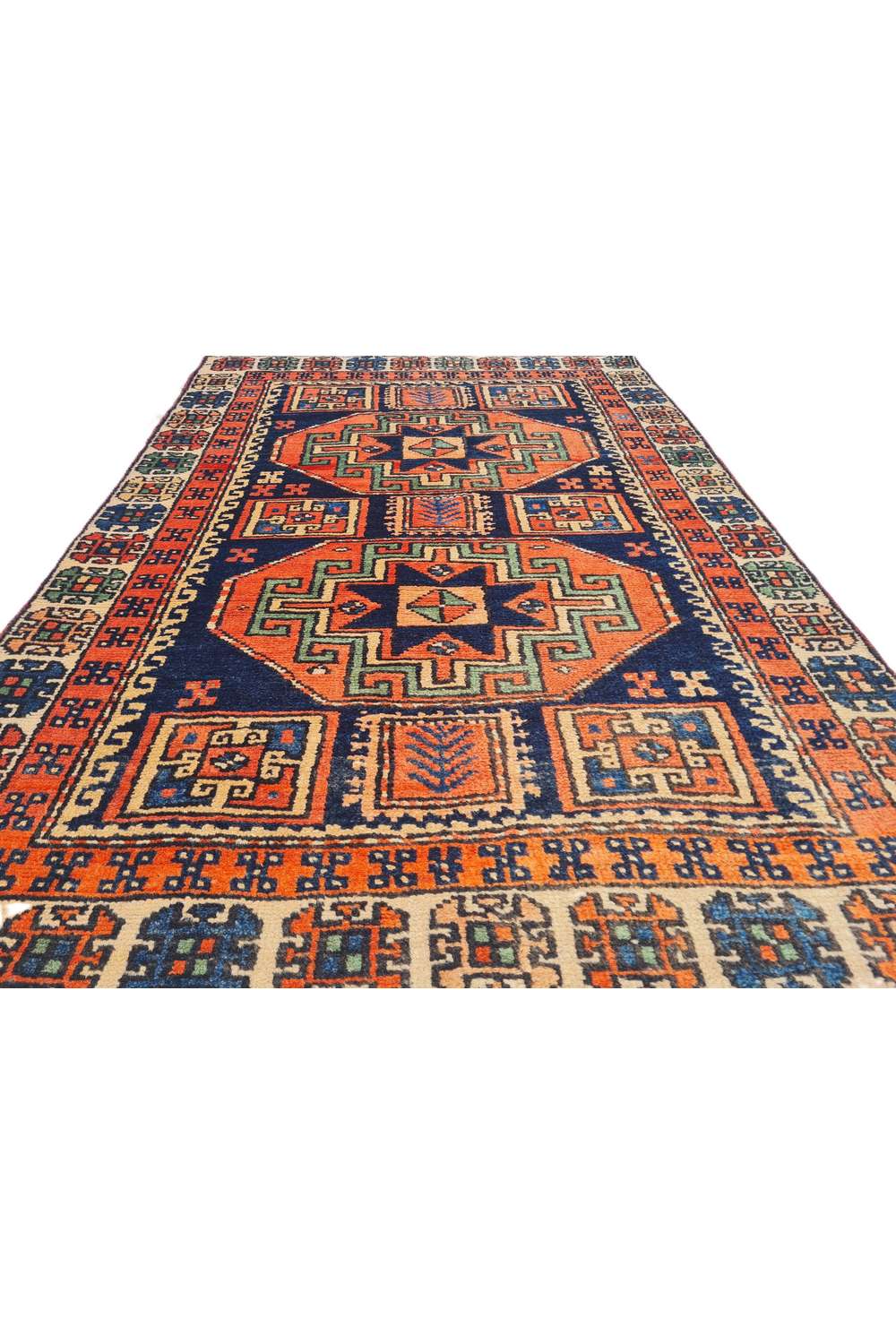 Amazing Hand Knotted Afghan kazak Wool Area Rug 4.9 x 3.1 Ft