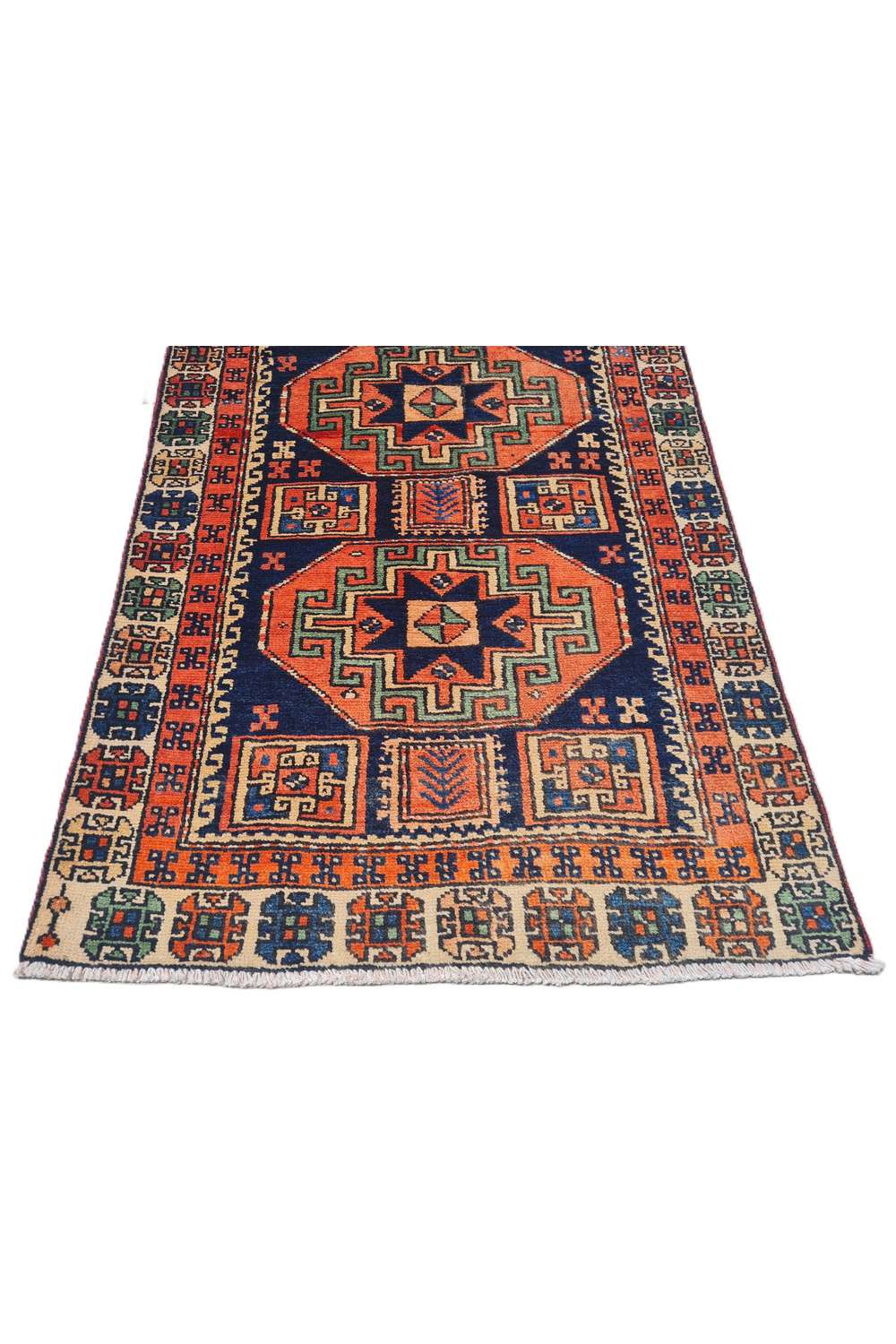 Amazing Hand Knotted Afghan kazak Wool Area Rug 4.9 x 3.1 Ft