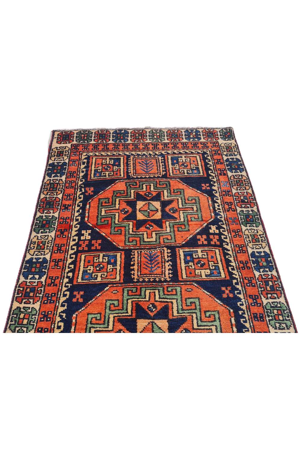 Amazing Hand Knotted Afghan kazak Wool Area Rug 4.9 x 3.1 Ft