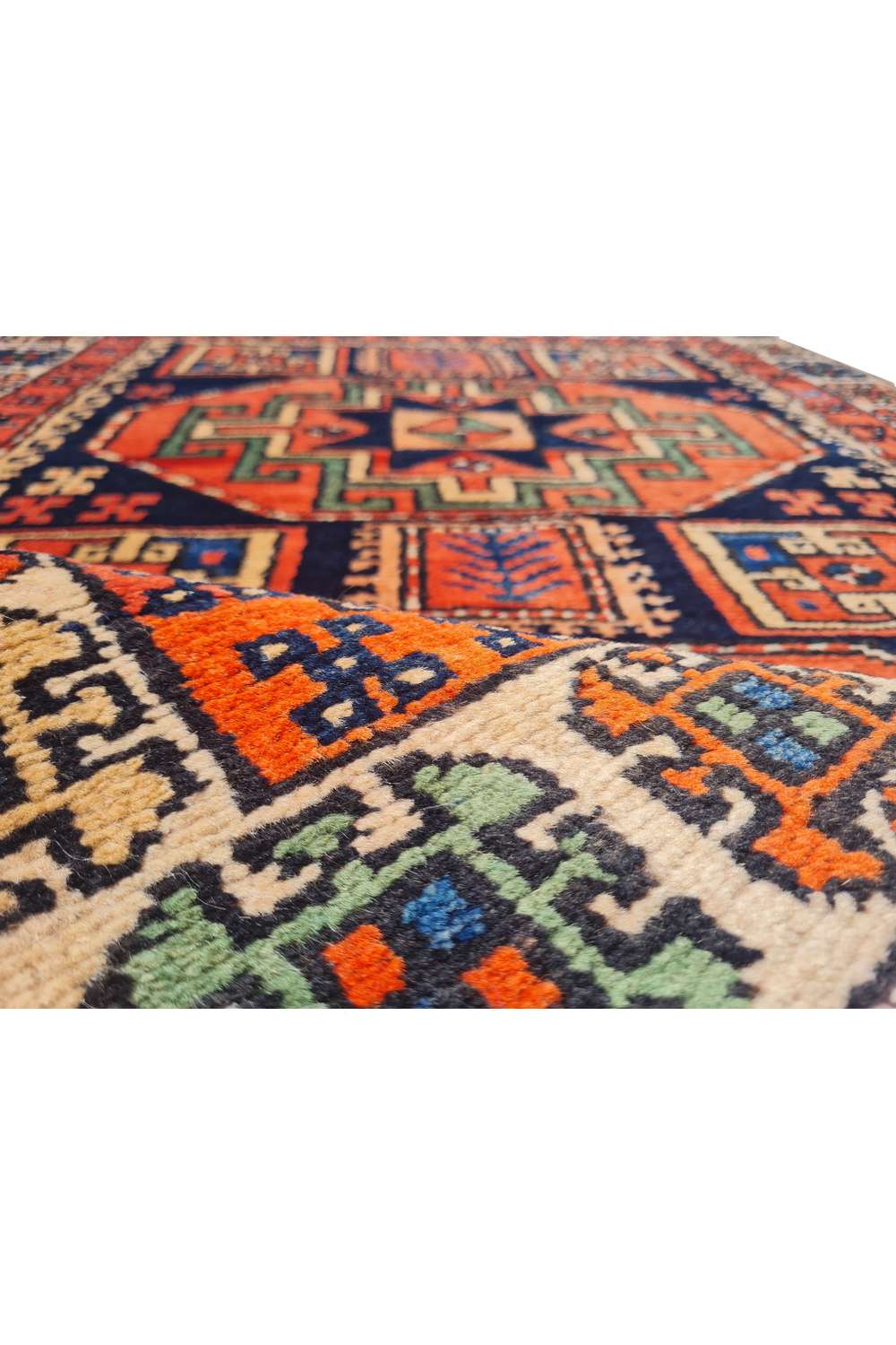 Amazing Hand Knotted Afghan kazak Wool Area Rug 4.9 x 3.1 Ft