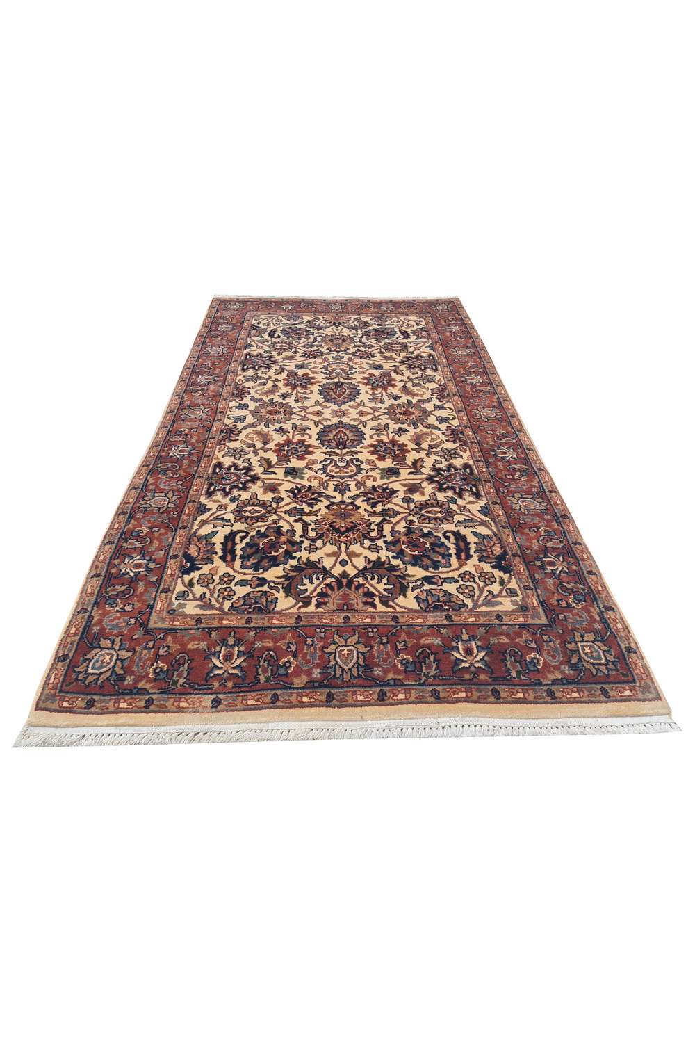 Amazing Hand Knotted Vintage Indo Wool Area Rug 5.4 x 3.0 Ft