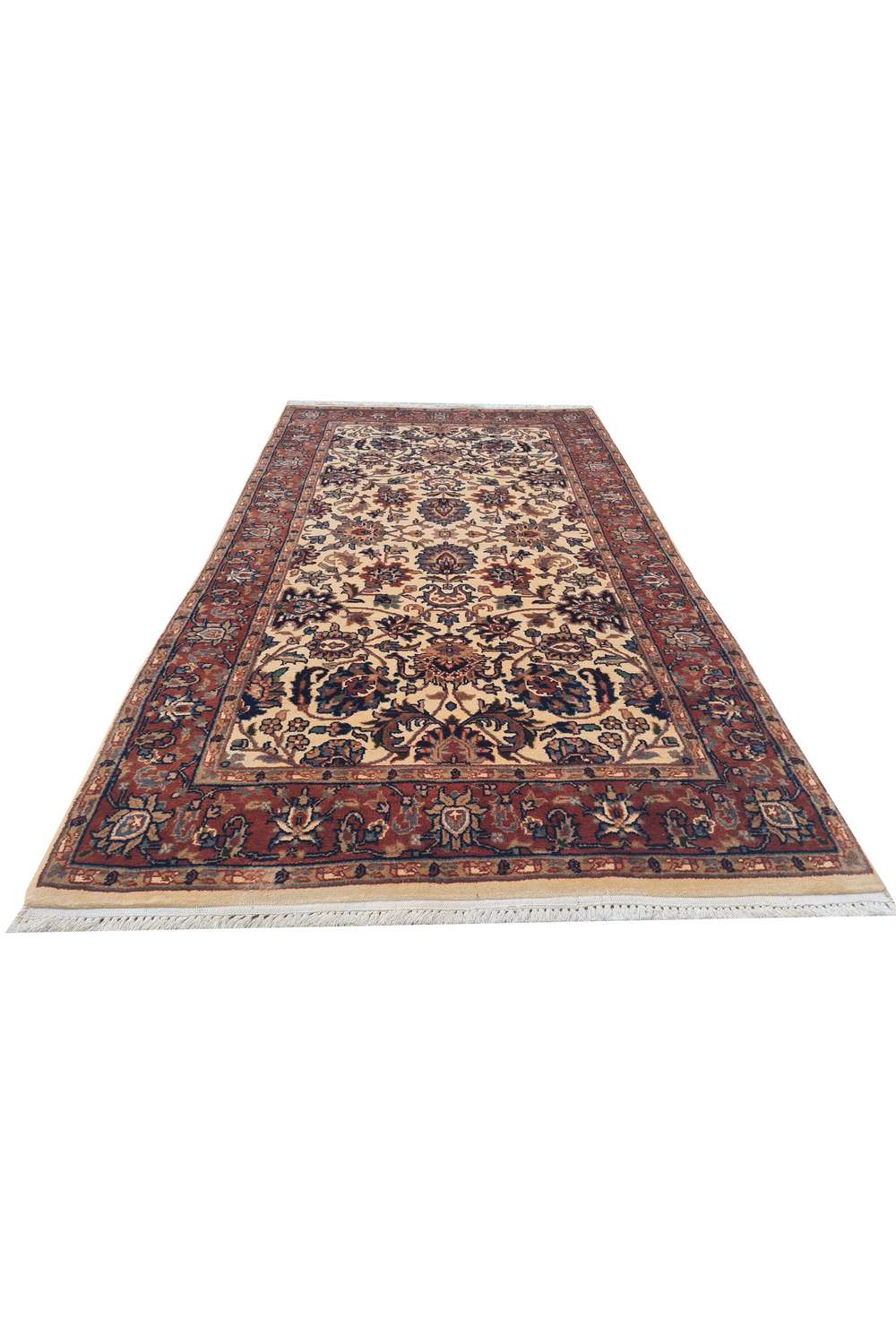 Amazing Hand Knotted Vintage Indo Wool Area Rug 5.4 x 3.0 Ft
