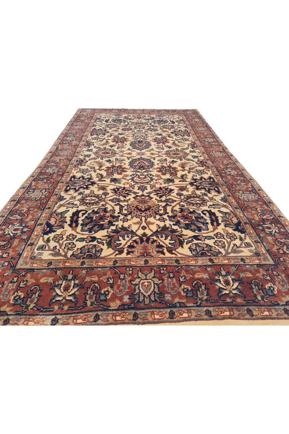Amazing Hand Knotted Vintage Indo Wool Area Rug 5.4 x 3.0 Ft