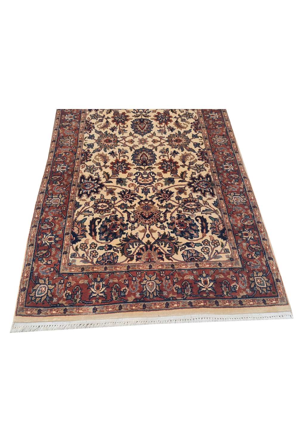 Amazing Hand Knotted Vintage Indo Wool Area Rug 5.4 x 3.0 Ft