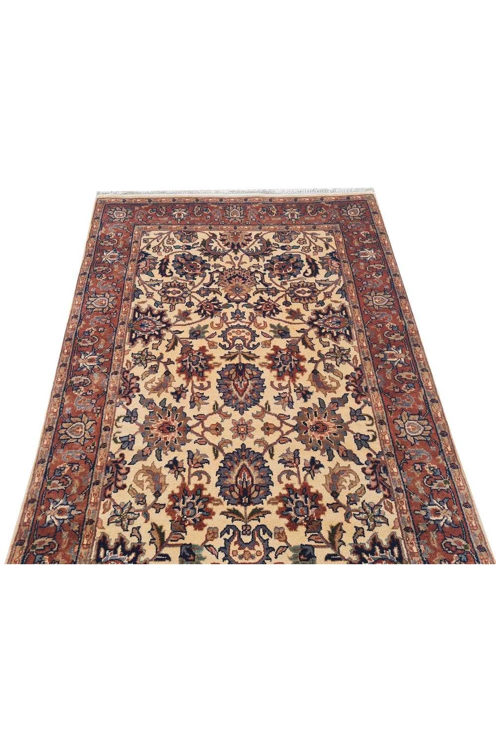 Amazing Hand Knotted Vintage Indo Wool Area Rug 5.4 x 3.0 Ft