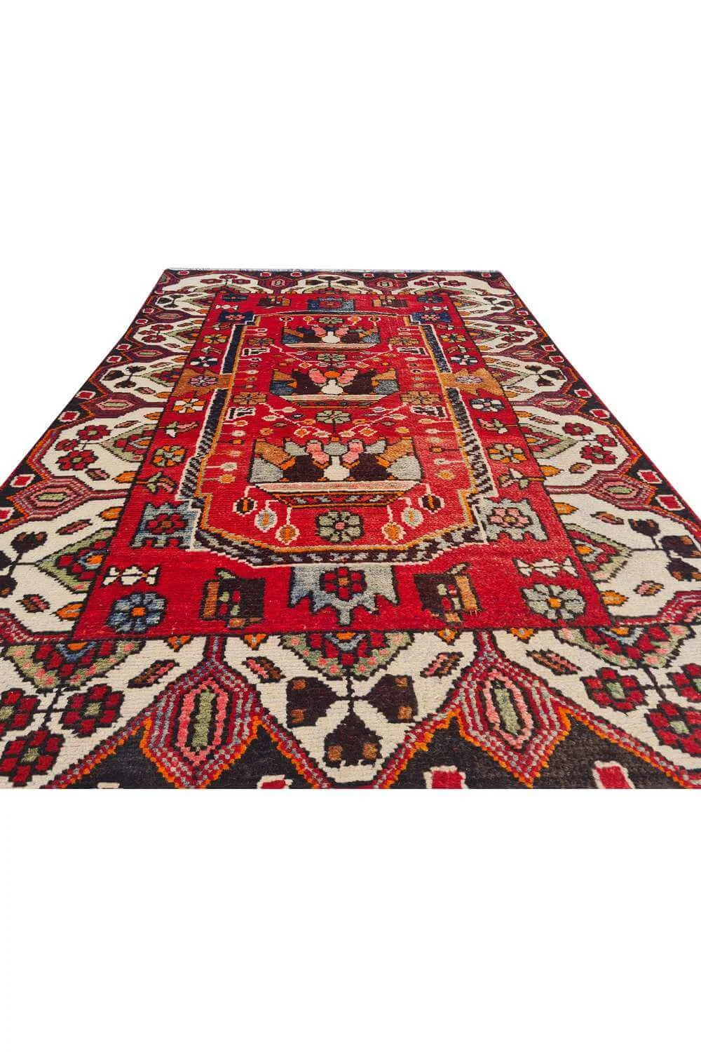 Amazing Hand Knotted Vintage Hamidoun Wool Area Rug 5.0 x 3.3 Ft