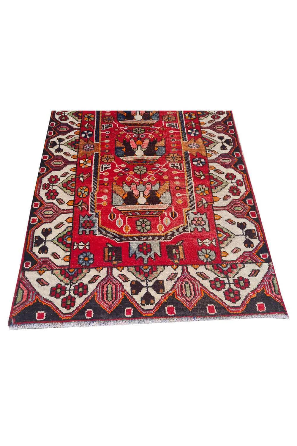 Amazing Hand Knotted Vintage Hamidoun Wool Area Rug 5.0 x 3.3 Ft
