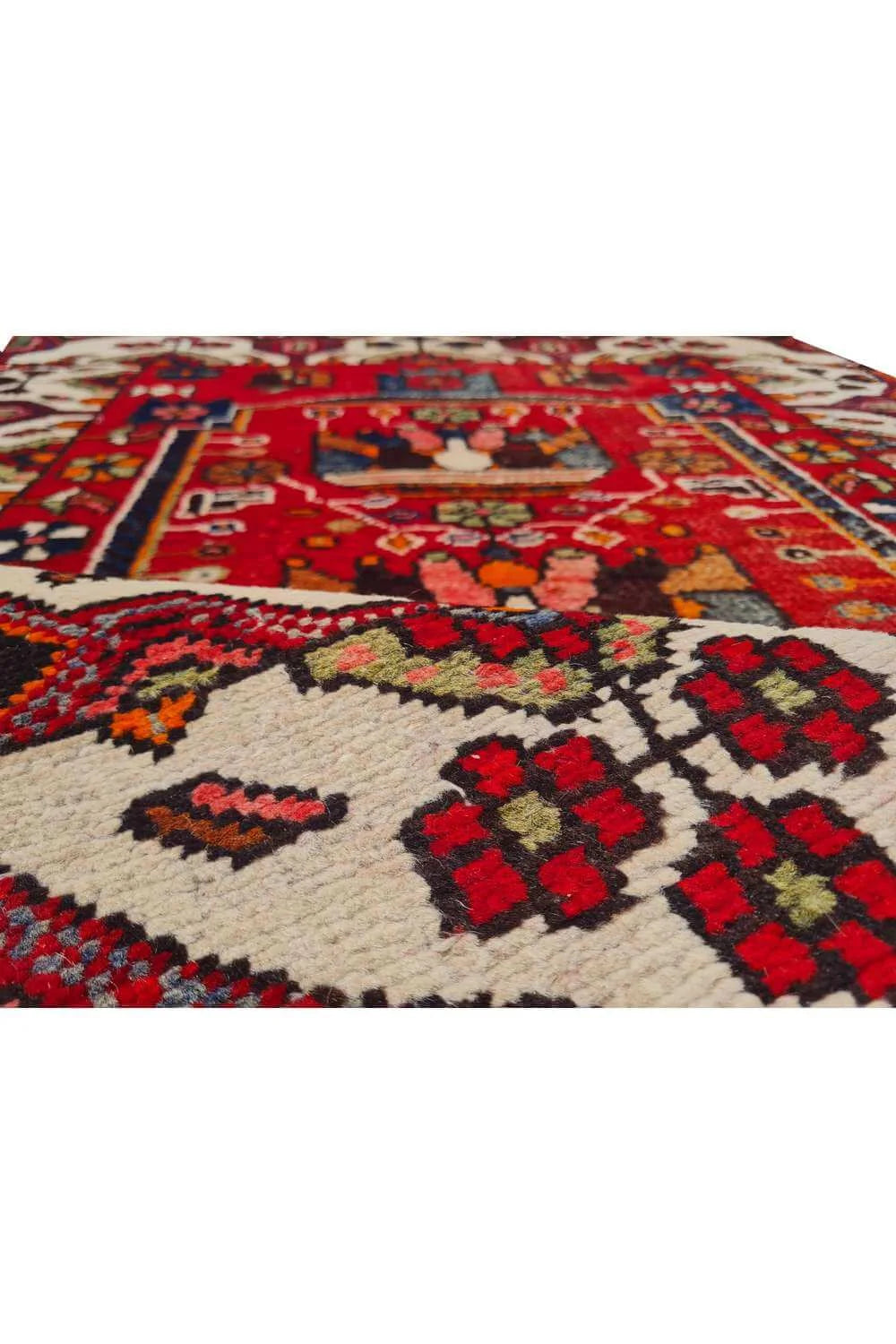 Amazing Hand Knotted Vintage Hamidoun Wool Area Rug 5.0 x 3.3 Ft