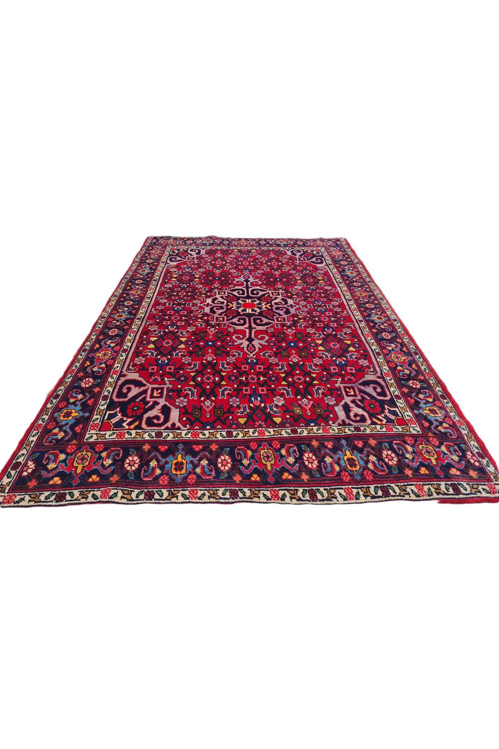 Amazing Hand Knotted Vintage Persian Bijar Wool Area Rug 5.3 x 3.5 Ft