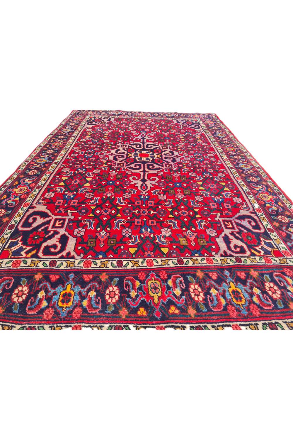 Amazing Hand Knotted Vintage Persian Bijar Wool Area Rug 5.3 x 3.5 Ft