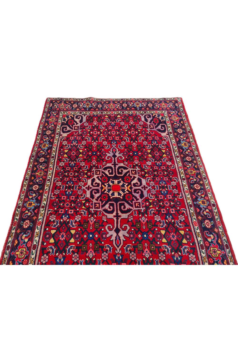 Amazing Hand Knotted Vintage Persian Bijar Wool Area Rug 5.3 x 3.5 Ft