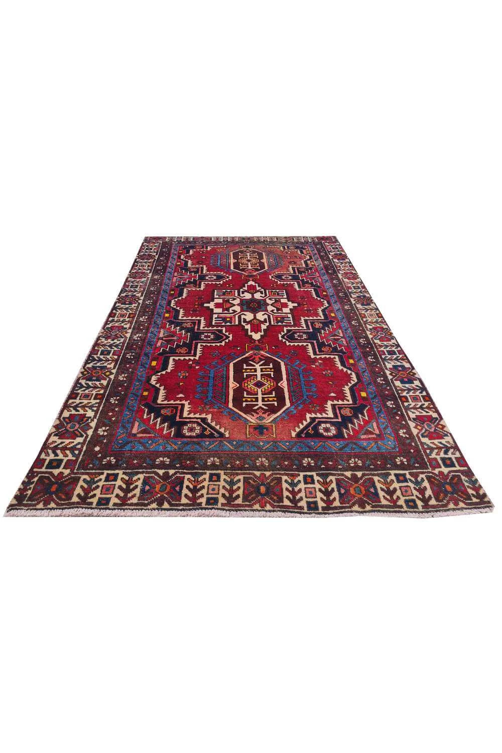 Amazing Hand Knotted Antique Hareez Wool Area Rug 5.5 x 3.6 Ft
