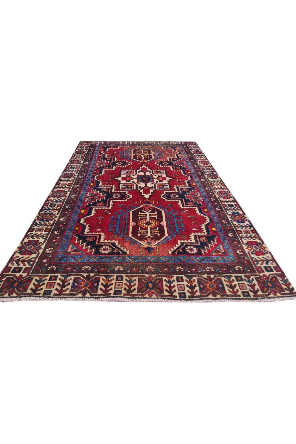 Amazing Hand Knotted Antique Hareez Wool Area Rug 5.5 x 3.6 Ft
