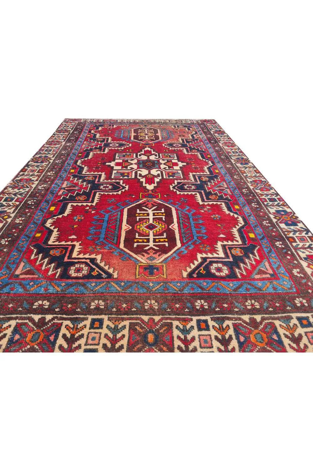 Amazing Hand Knotted Antique Hareez Wool Area Rug 5.5 x 3.6 Ft