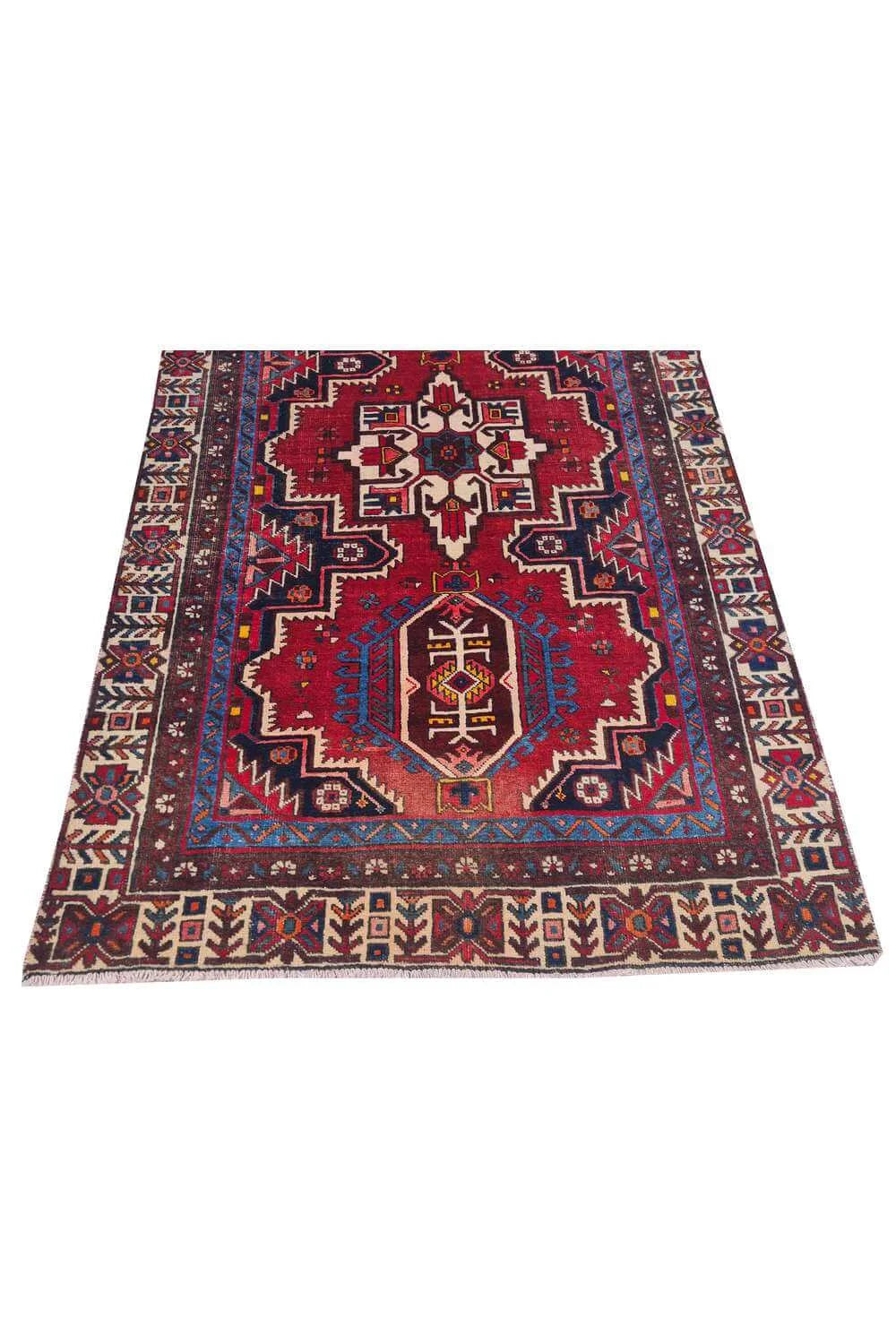 Amazing Hand Knotted Antique Hareez Wool Area Rug 5.5 x 3.6 Ft
