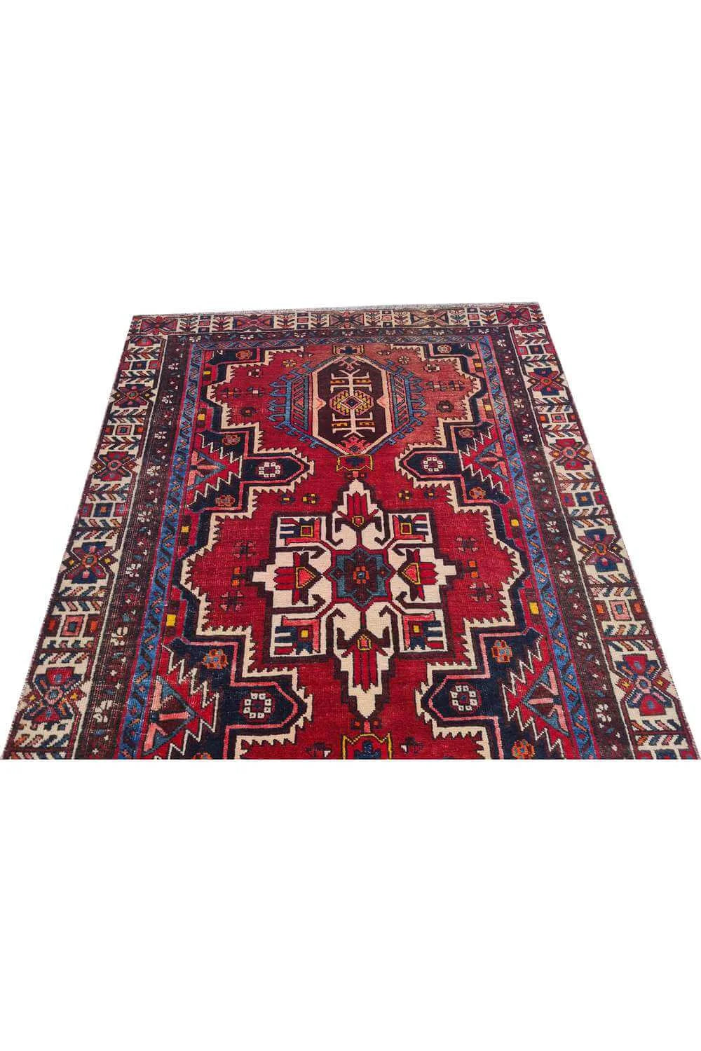 Amazing Hand Knotted Antique Hareez Wool Area Rug 5.5 x 3.6 Ft