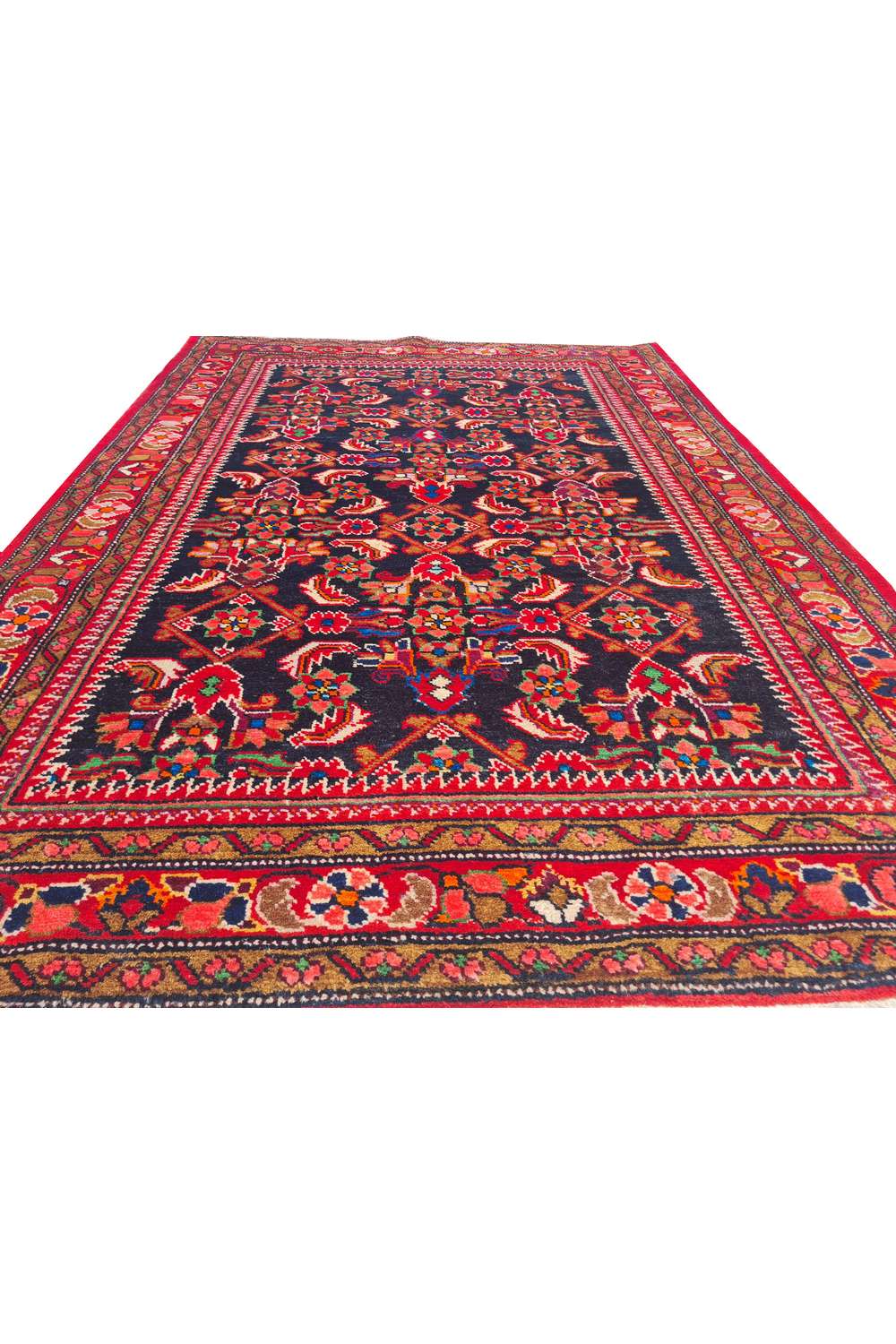 Amazing Hand Knotted Vintage Hamidoun Wool Area Rug 5.0 x 3.7 Ft