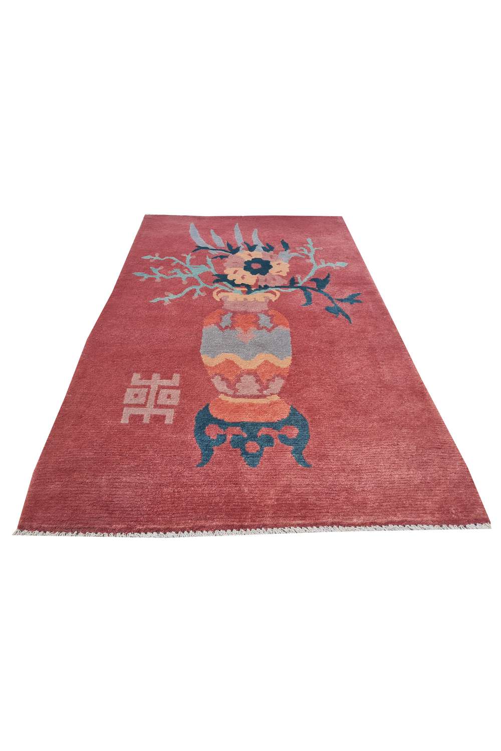 Amazing Hand Knotted Vintage Nepali Wool Area Rug 5.3 x 3.1 Ft