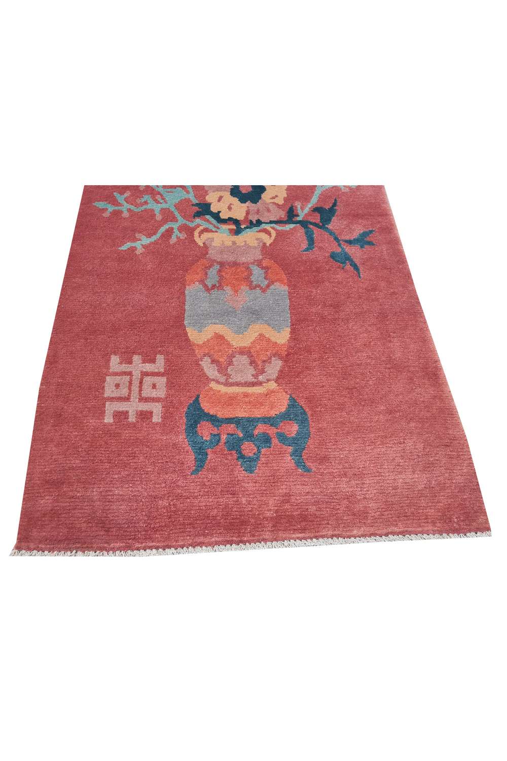 Amazing Hand Knotted Vintage Nepali Wool Area Rug 5.3 x 3.1 Ft