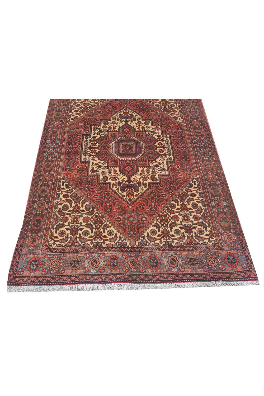 Amazing Hand Knotted Vintage Persian Bijar Wool Area Rug 4.9 x 3.3 Ft
