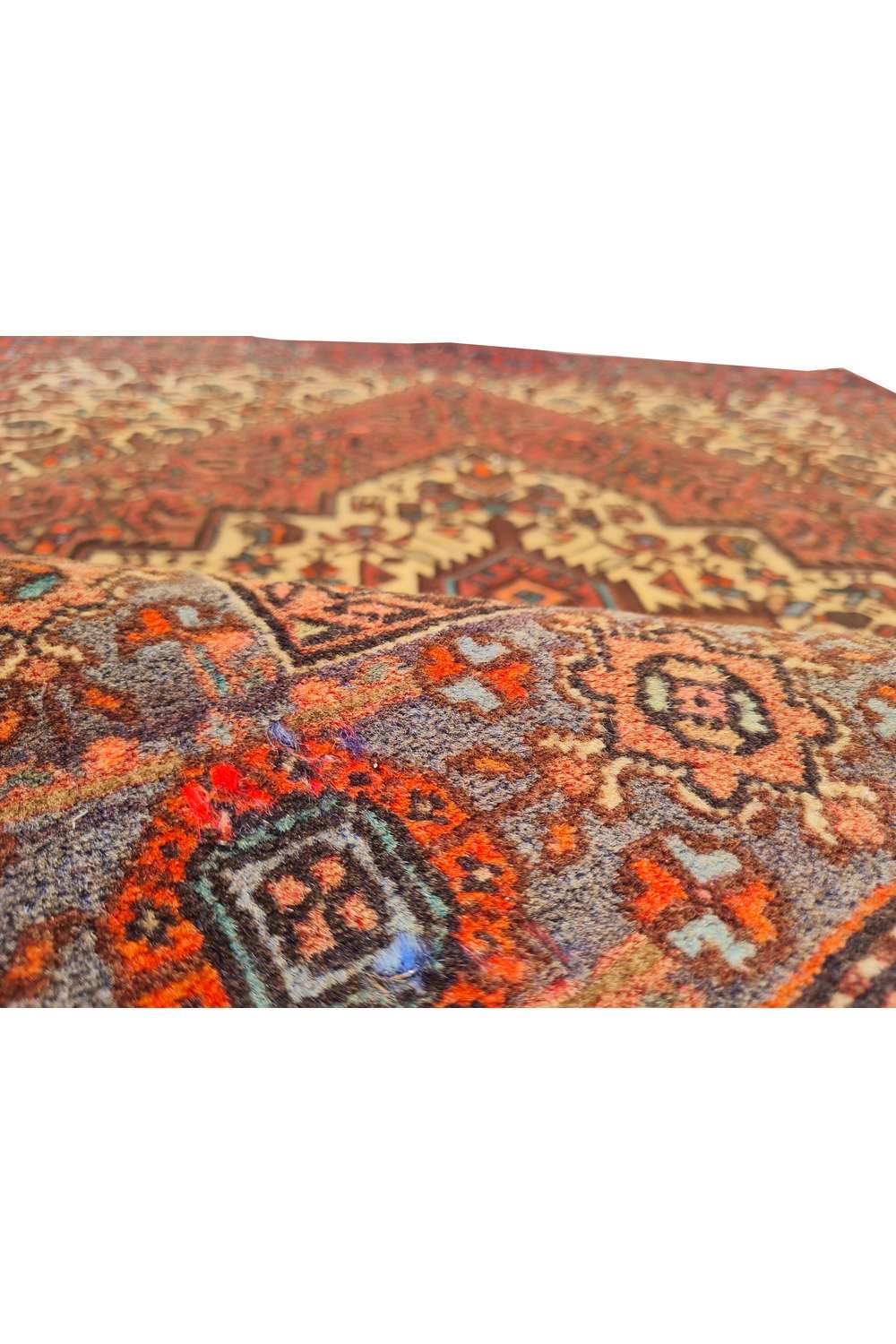 Amazing Hand Knotted Vintage Persian Bijar Wool Area Rug 4.9 x 3.3 Ft