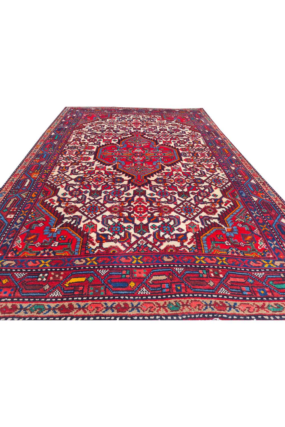 Amazing Hand Knotted Vintage Ceena Wool Area Rug 5.3 x 3.6 Ft