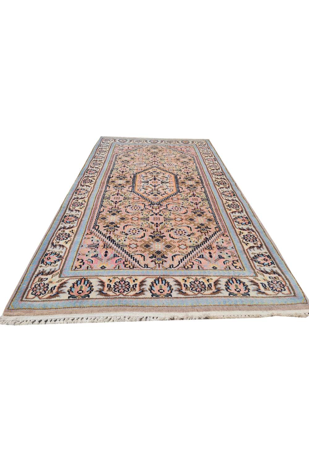 Amazing Hand Knotted Vintage Bijour Wool Area Rug 5.4 x 3.1 Ft