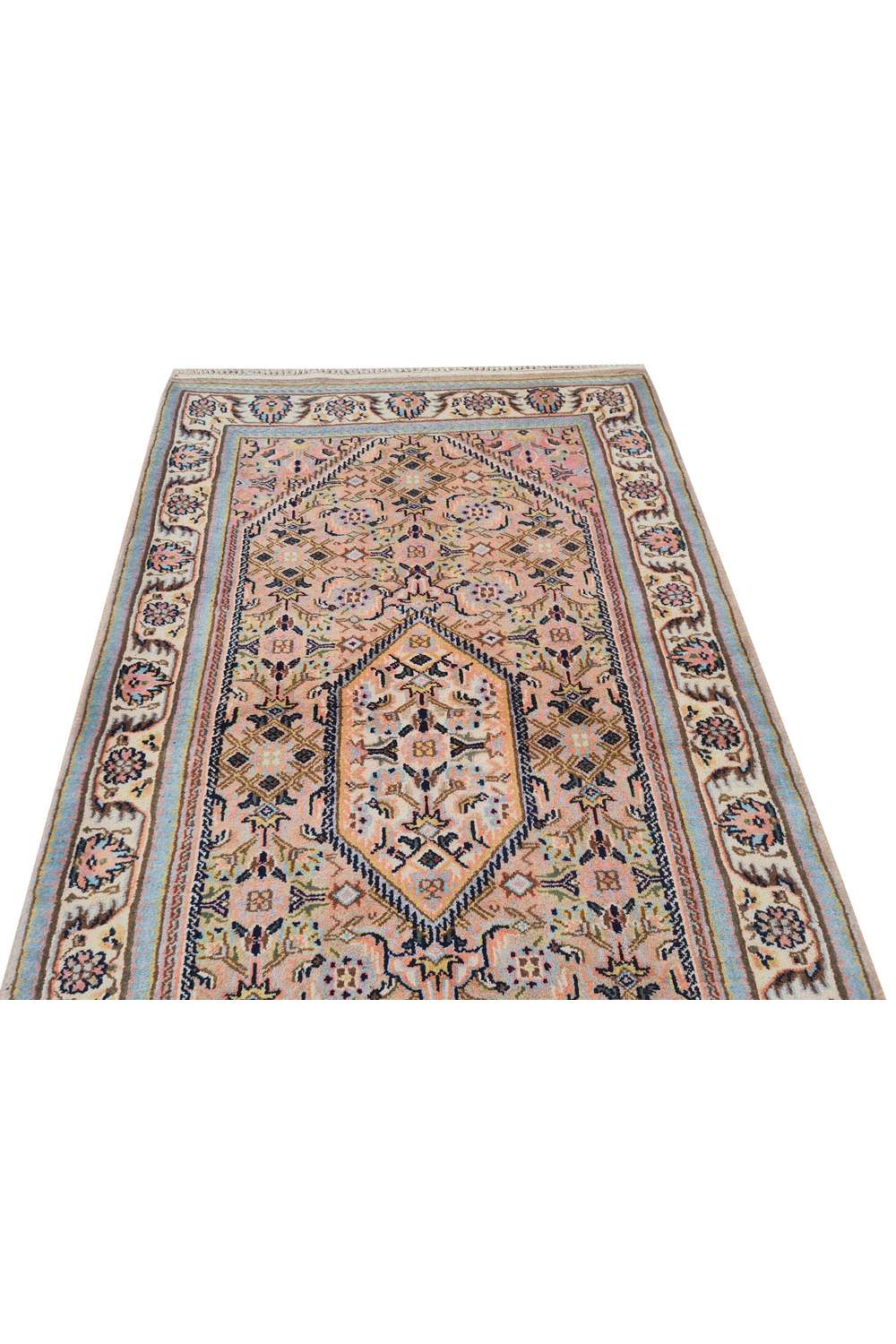 Amazing Hand Knotted Vintage Indo Bijar Wool Area Rug 5.4 x 3.1 Ft