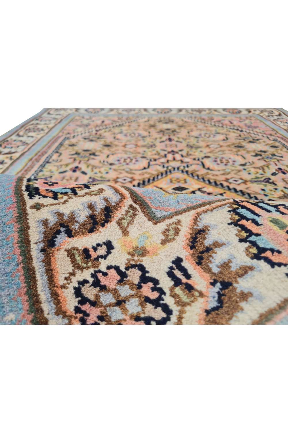 Amazing Hand Knotted Vintage Bijour Wool Area Rug 5.4 x 3.1 Ft