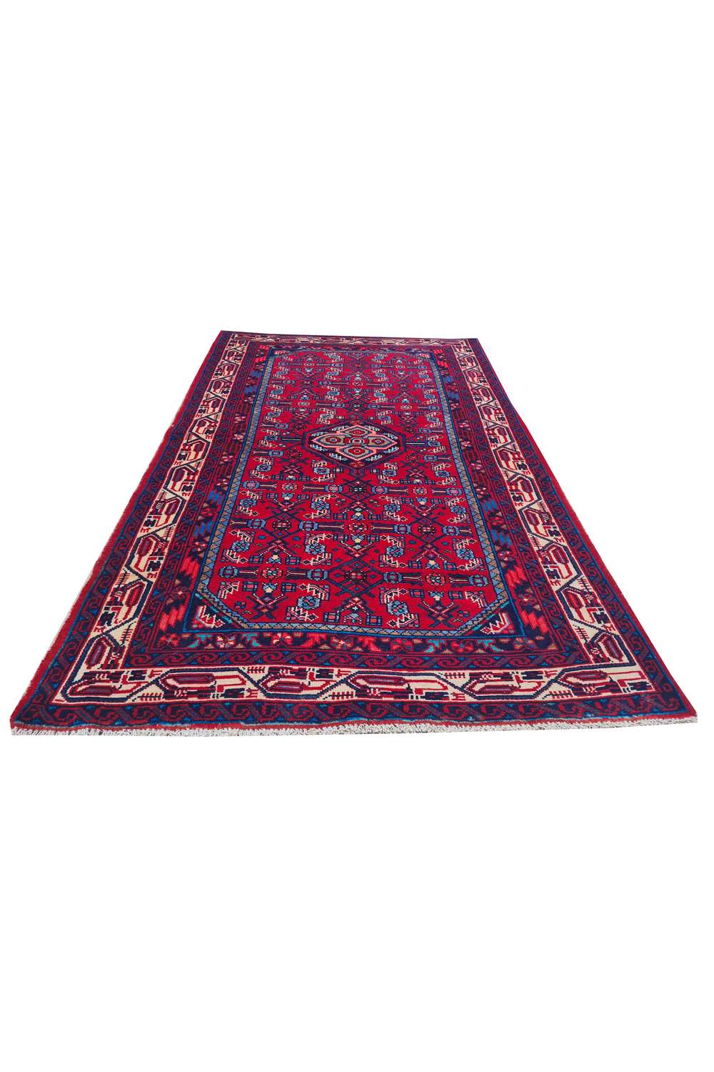 Amazing Hand Knotted Vintage Persian Bijar Wool Area Rug 5.3 x 3.3 Ft