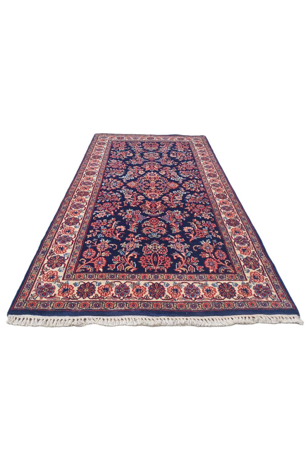 Amazing Hand Knotted Vintage Saroukh Wool Area Rug 5.3 x 2.11 Ft